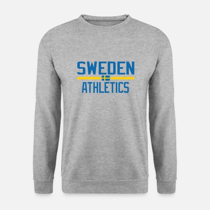 Schweden Leichtathletik - Unisex Pullover - Weißgrau meliert