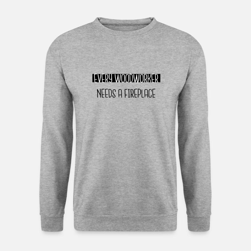 happy carpenter funny present - Unisex Sweatshirt - salt & pepper