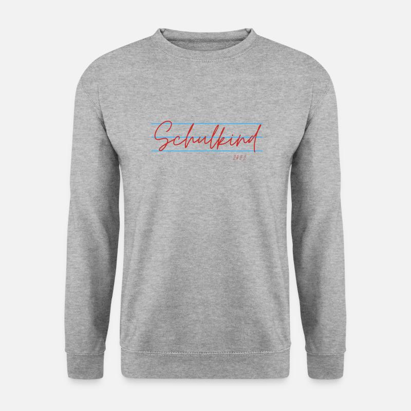 Schulkind - Unisex Pullover - Weißgrau meliert