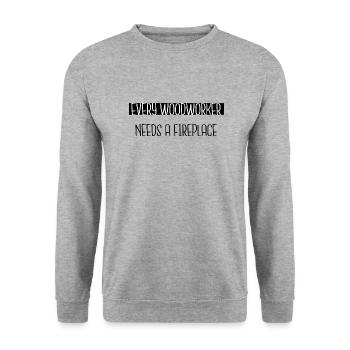 Felling Carpenter Hoodies and Sweatshirts - Unisex Sweatshirt - salt & pepper - Front - Alina (178cm) & Michal (187cm)