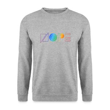 NOPE - sei kein ja-Sager! - Unisex Pullover - Weißgrau meliert - Vorne - Alina (178cm) & Michal (187cm)
