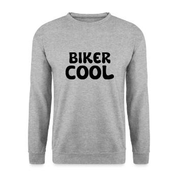 biker cool - Sweat-shirt Unisexe - gris chiné - Devant - Alina (178cm) & Michal (187cm)