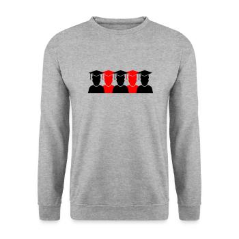 Students Diplomas 2 - Unisex Sweatshirt - salt & pepper - Front - Alina (178cm) & Michal (187cm)