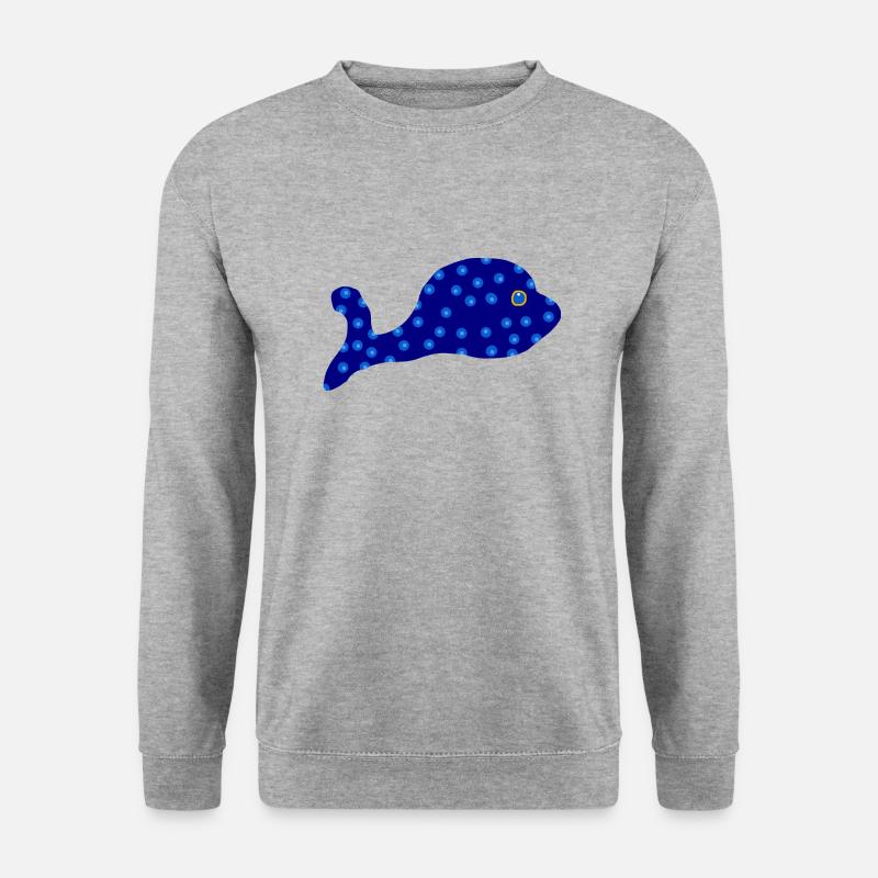 Netter Fisch - Unisex Pullover - Weißgrau meliert