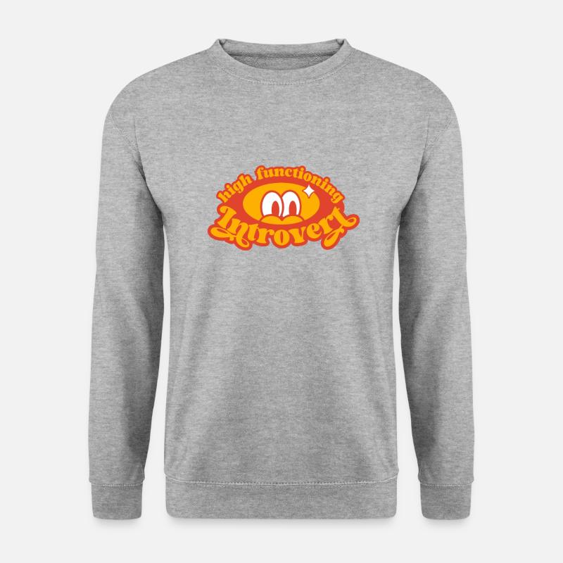 high functioning introvert, funny retro - Unisex Sweatshirt - salt & pepper