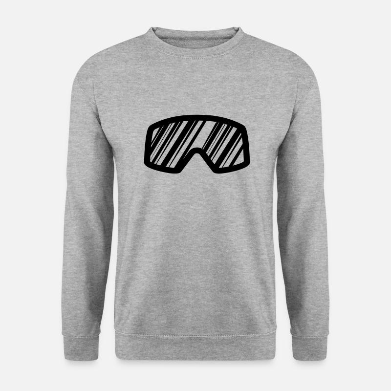 skibrille - Unisex Pullover - Weißgrau meliert