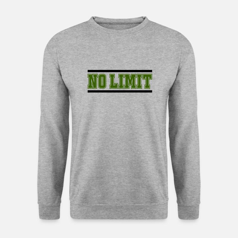 no limit - Unisex Pullover - Weißgrau meliert