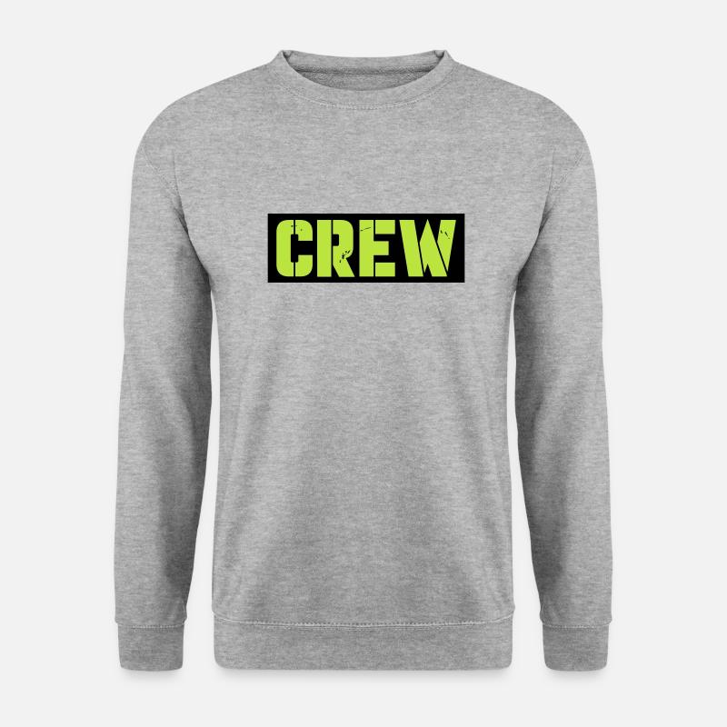 crew design - Unisex Pullover - Weißgrau meliert