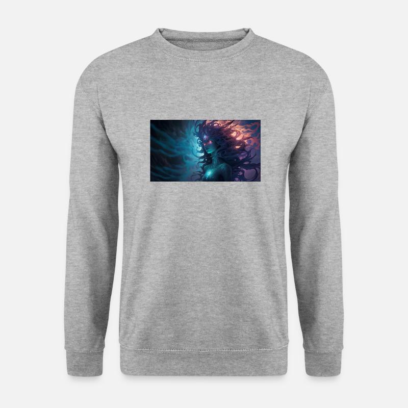 wild creature woman - Unisex Pullover - Weißgrau meliert