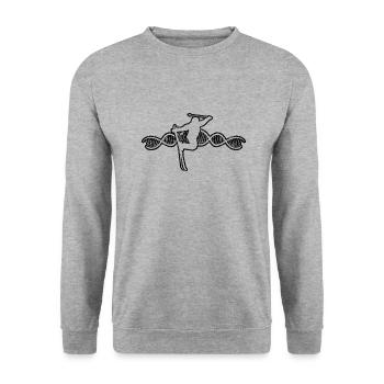 Ski Design Skieur Ski Tenue De Ski - Sweat-shirt Unisexe - gris chiné - Devant - Alina (178cm) & Michal (187cm)