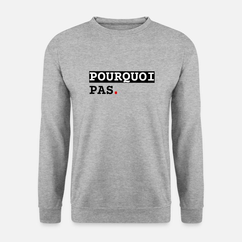 Warum nicht - Unisex Pullover - Weißgrau meliert