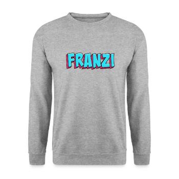 Name Motif: Franzi - Unisex Sweatshirt - salt & pepper - Front - Alina (178cm) & Michal (187cm)