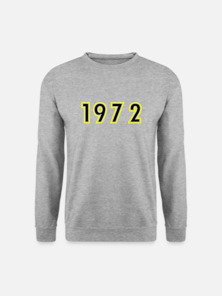 1972 Jahr Geburtstag - Unisex Pullover - Weißgrau meliert