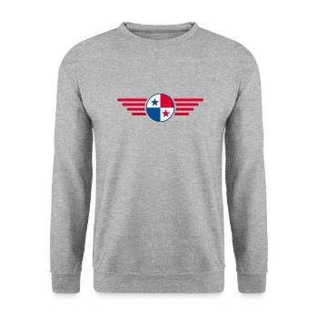 I Love Panama, Elegance Style Design T-Shirt - Unisex Sweatshirt - salt & pepper - Front - Alina (178cm) & Michal (187cm)