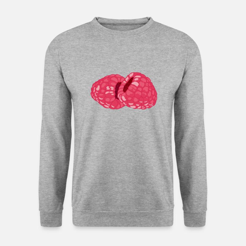 Himbeeren - Unisex Pullover - Weißgrau meliert