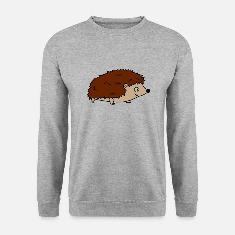 igel 02 - Unisex Pullover - Weißgrau meliert