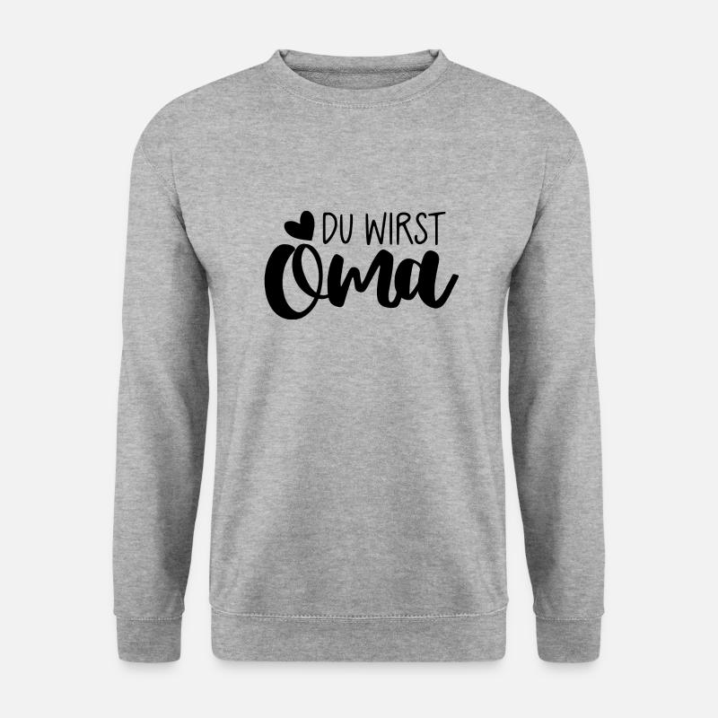 Du wirst Oma - Unisex Pullover - Weißgrau meliert