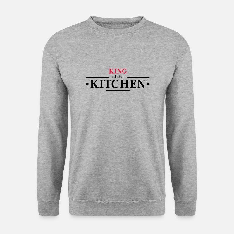 King of the Kitchen - Unisex Pullover - Weißgrau meliert