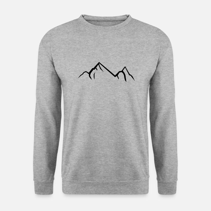 berge - Unisex Pullover - Weißgrau meliert