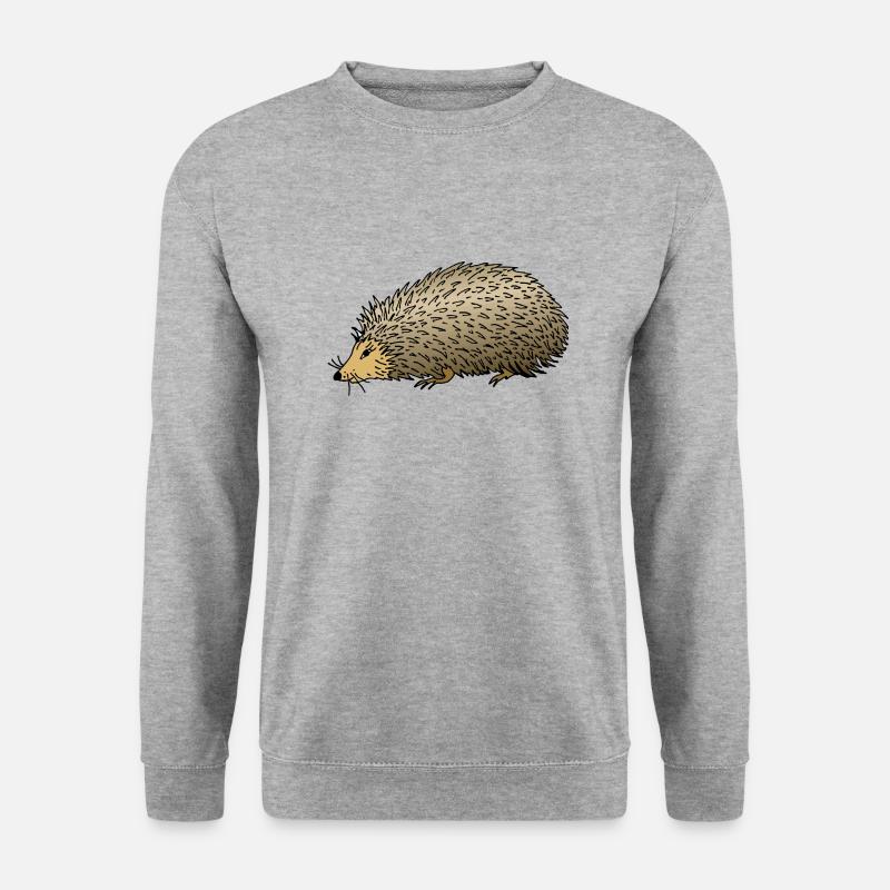 Igel - Unisex Pullover - Weißgrau meliert