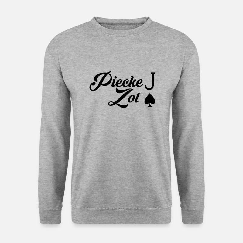pieckezot - Unisex Pullover - Weißgrau meliert