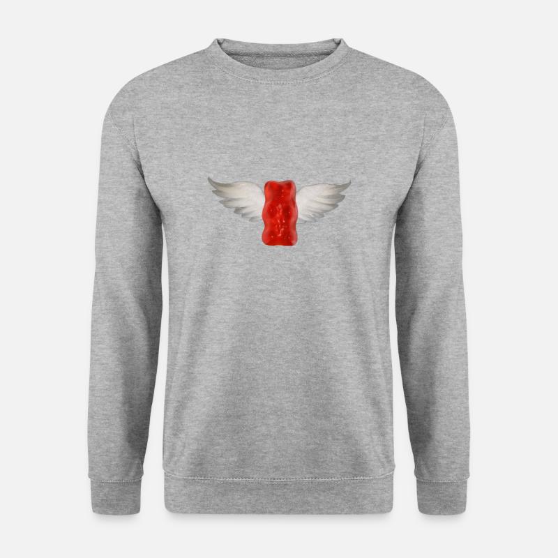gummibaerchen_angel - Unisex Pullover - Weißgrau meliert