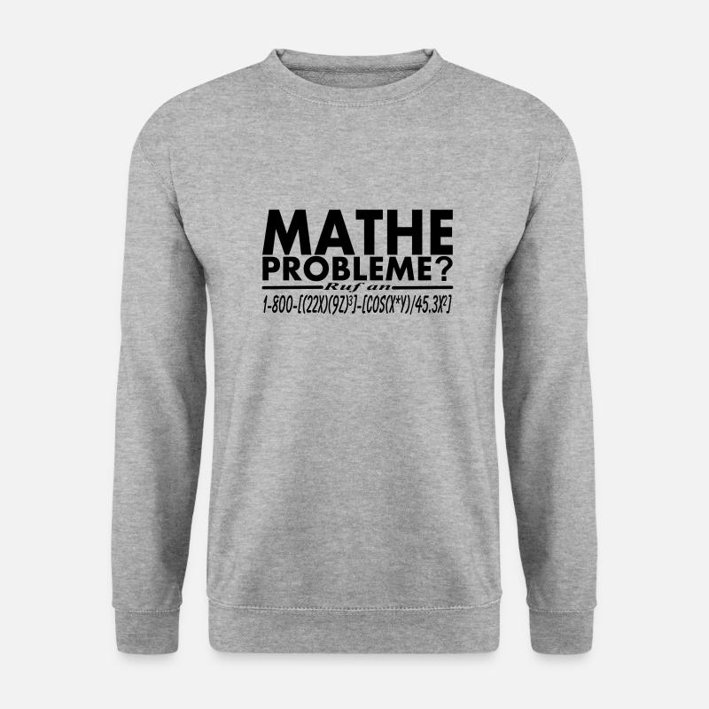 Math problems? Hotline number design - Unisex Sweatshirt - salt & pepper