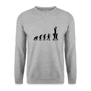 Evolution Rugby - Unisex Sweatshirt - salt & pepper - Front - Alina (178cm) & Michal (187cm)