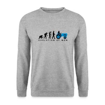 evolution_bauer_mit_traktor_032013_a_2c - Unisex Sweatshirt - salt & pepper - Front - Alina (178cm) & Michal (187cm)