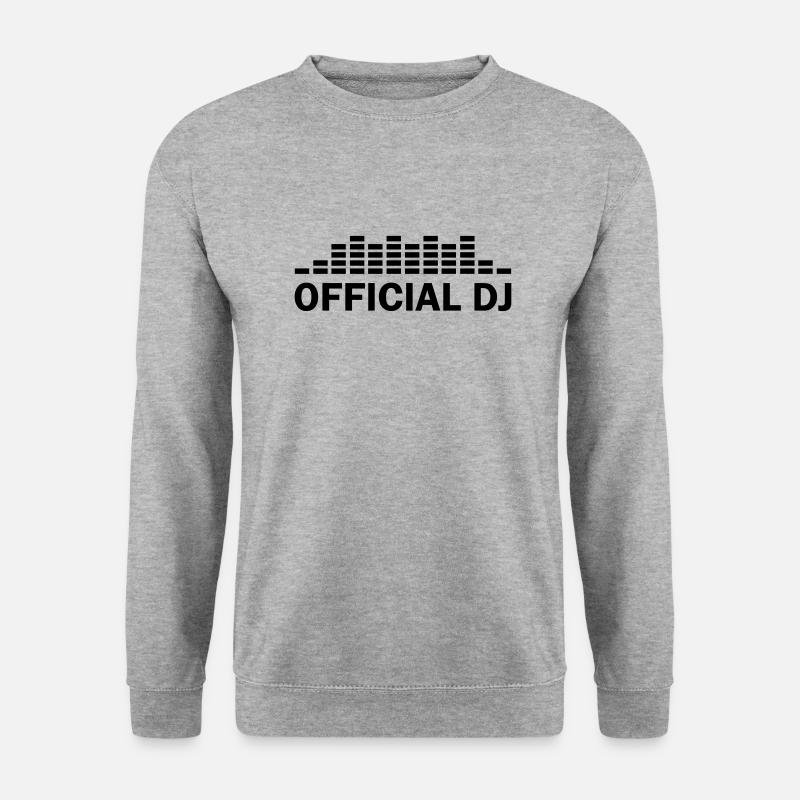 official dj - Unisex Pullover - Weißgrau meliert