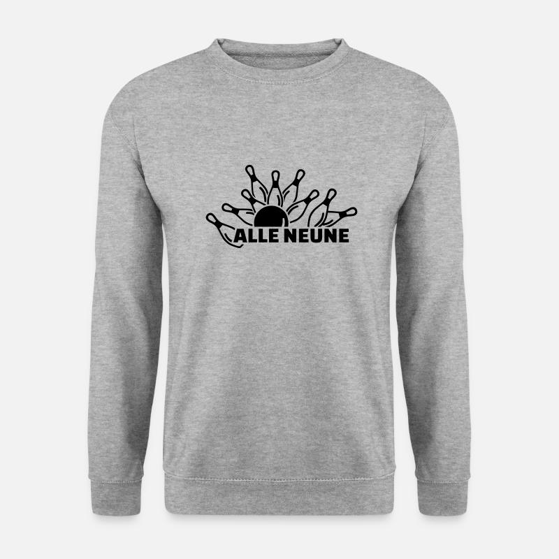 Kegeln - Unisex Pullover - Weißgrau meliert
