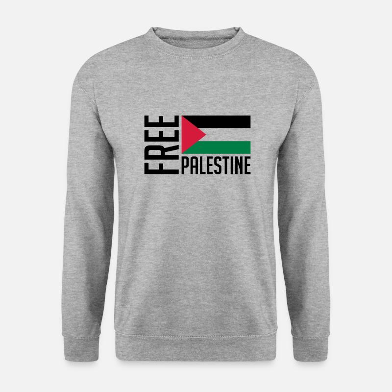 free_palestine_pa3 - Unisex Pullover - Weißgrau meliert