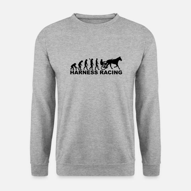 Trabrennen - Unisex Pullover - Weißgrau meliert
