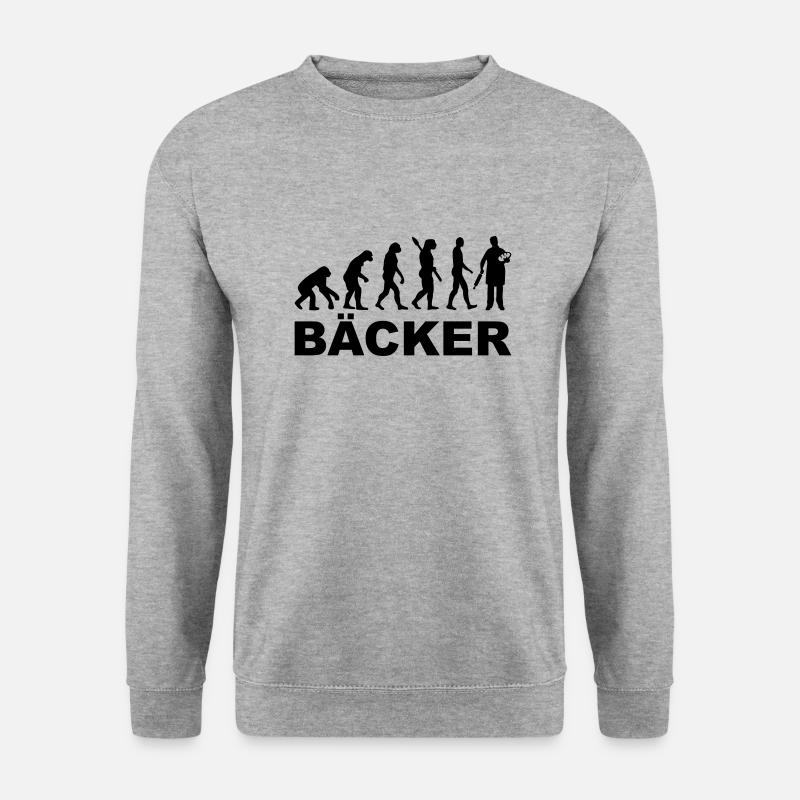 Bäcker - Unisex Pullover - Weißgrau meliert