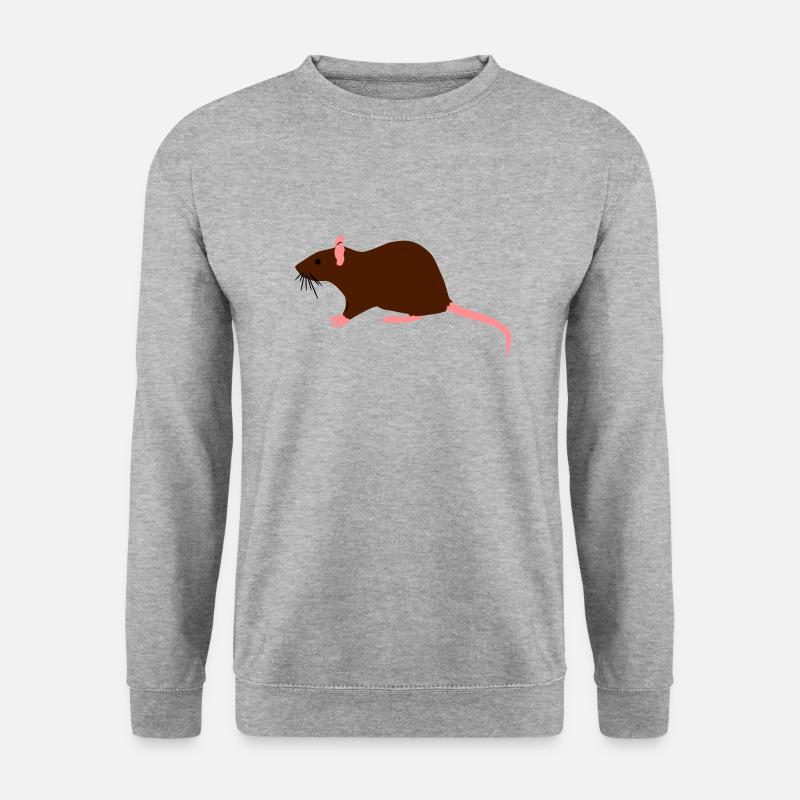ratte - Unisex Pullover - Weißgrau meliert