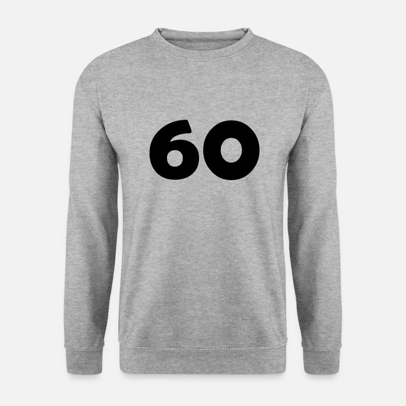 60 - Unisex Pullover - Weißgrau meliert