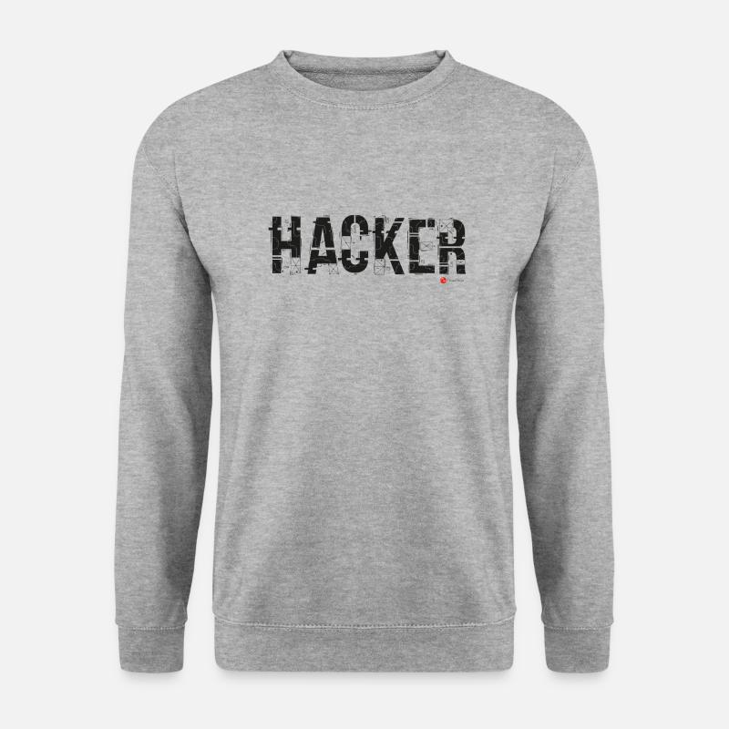 Hacker - Unisex Pullover - Weißgrau meliert