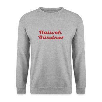 haiwehbÜndnner - Unisex Pullover - Weißgrau meliert - Vorne - Alina (178cm) & Michal (187cm)