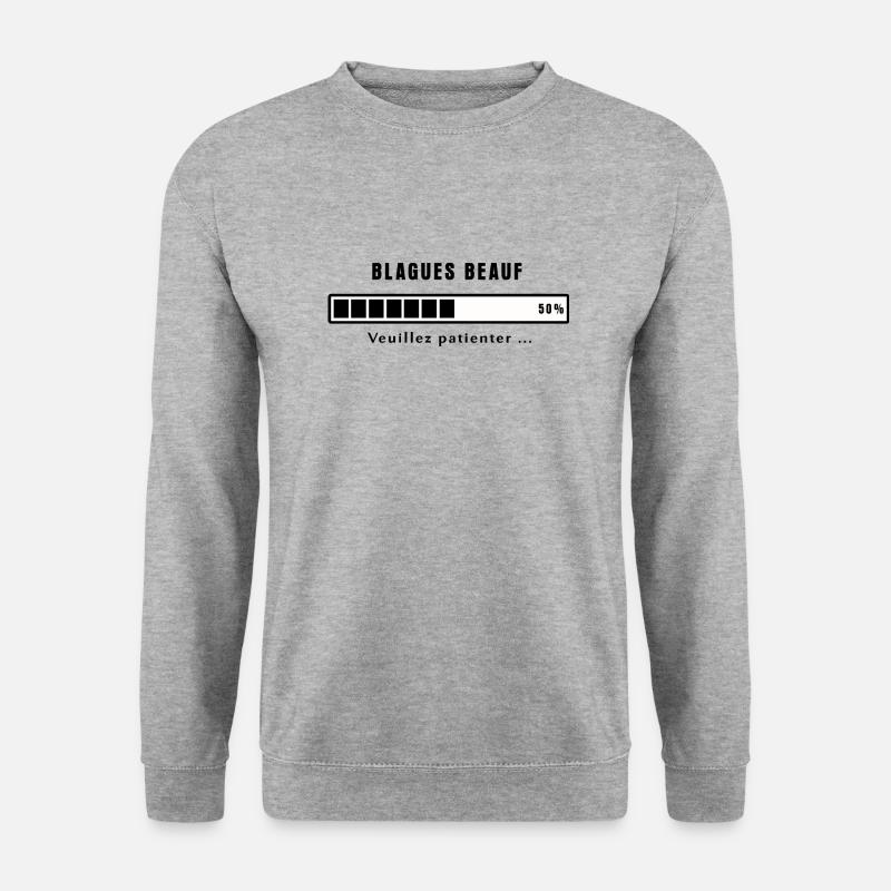 Blagues beauf en cours ! - Sweat-shirt Unisexe - gris chiné