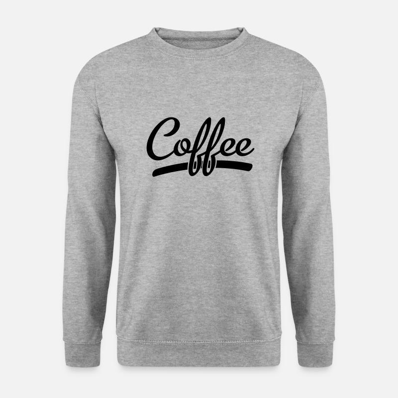 Kaffee - Unisex Pullover - Weißgrau meliert