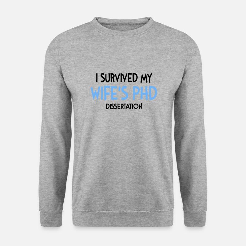 Wife's phd dissertation student gift - Unisex Sweatshirt - salt & pepper