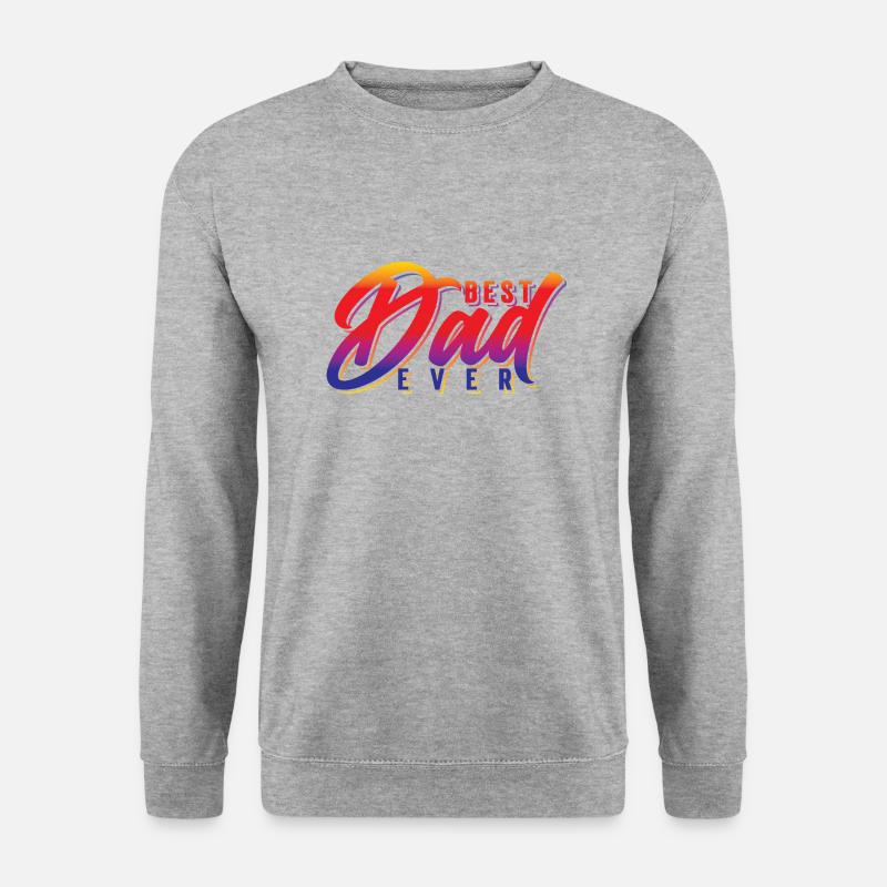 Best Dad ever - Unisex Pullover - Weißgrau meliert