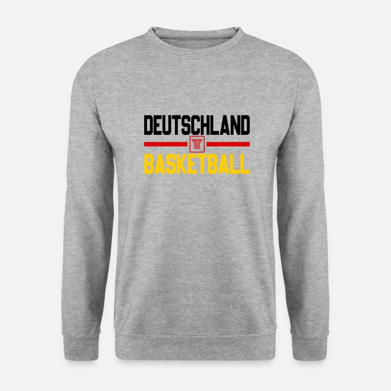 Deutschland Basketball - Unisex Pullover - Weißgrau meliert