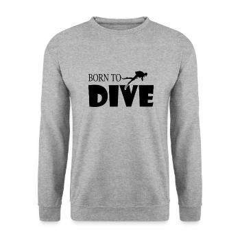 Diving Dive Dive - Unisex Sweatshirt - salt & pepper - Front - Alina (178cm) & Michal (187cm)
