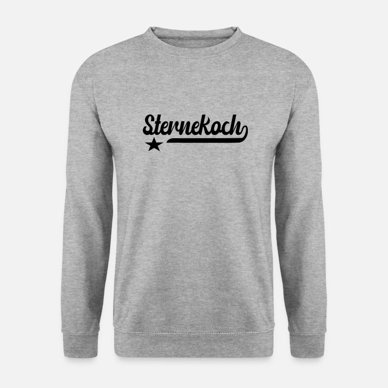 Sternekoch Koch Geschenk Hobby lustige - Unisex Pullover - Weißgrau meliert