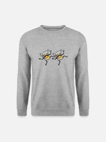 2 dancing party beers - Unisex Sweatshirt - salt & pepper