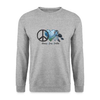 Ocean Sublimation - Unisex Sweatshirt - salt & pepper - Front - Alina (178cm) & Michal (187cm)