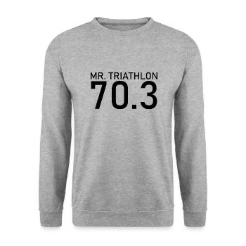 Triathlon Natation Vélo Run Marathon - Sweat-shirt Unisexe - gris chiné - Devant - Alina (178cm) & Michal (187cm)