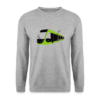 Lund tram - Unisex Sweatshirt - salt & pepper - Front - Alina (178cm) & Michal (187cm)