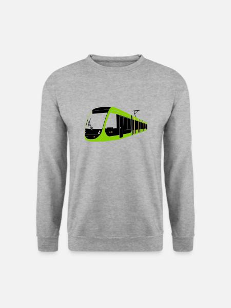 Straßenbahn Lund - Unisex Pullover - Weißgrau meliert